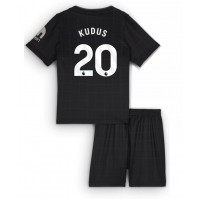Tottenham Hotspur Mohammed Kudus #20 Vonkajší Detský futbalový dres 2025-26 Krátky Rukáv (+ trenírky)